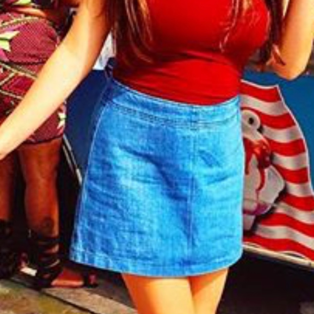 ZARA Trafaluc Basic Denim Skirt